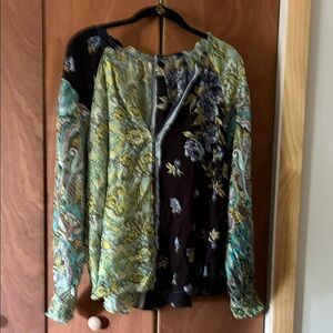 Free People Multicolor Floral Blouse BNWT